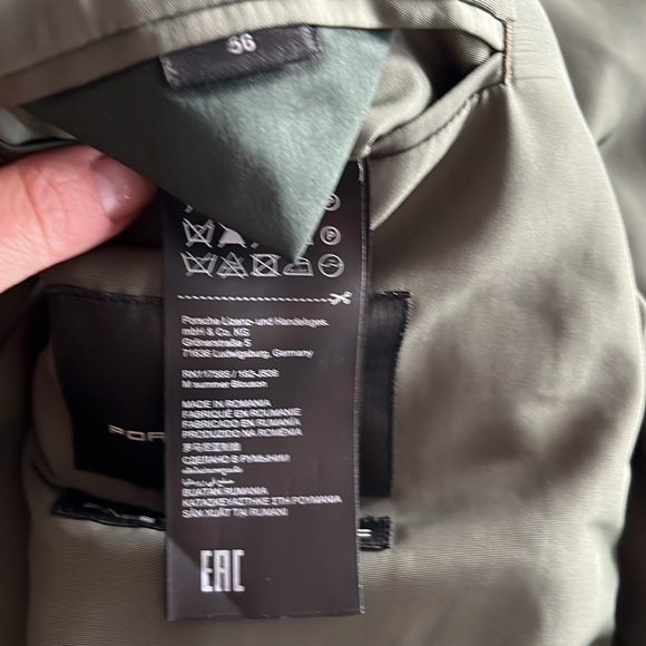 Porsche Design Moss green Bomber Lightweight Jacket sz 56 or XXL (fits slim) - Picture 11 of 14